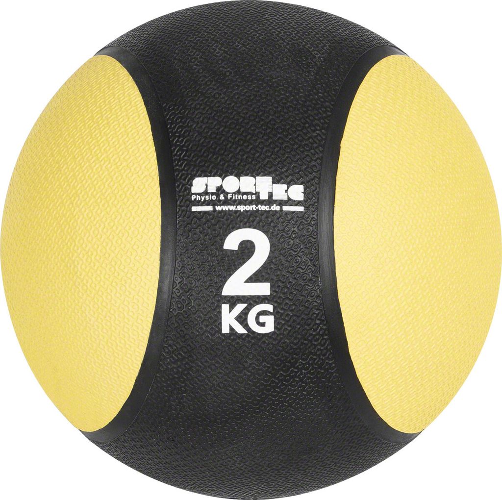 Sport-Tec Medizinball ø 19 cm, 2 kg, gelb