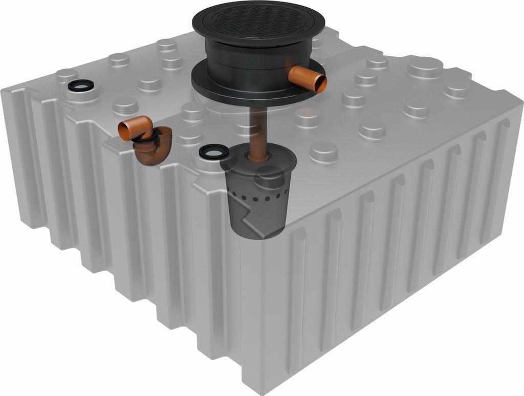 GreenLife Regenwasser-Flachtank 5.000 l mit Biovitor Regenwassertank Bodentank