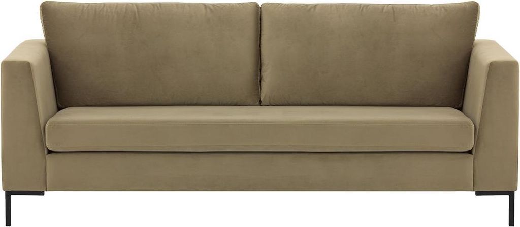 Dreisitzer-Sofa Gosena-Velluto 3-czarny - metal