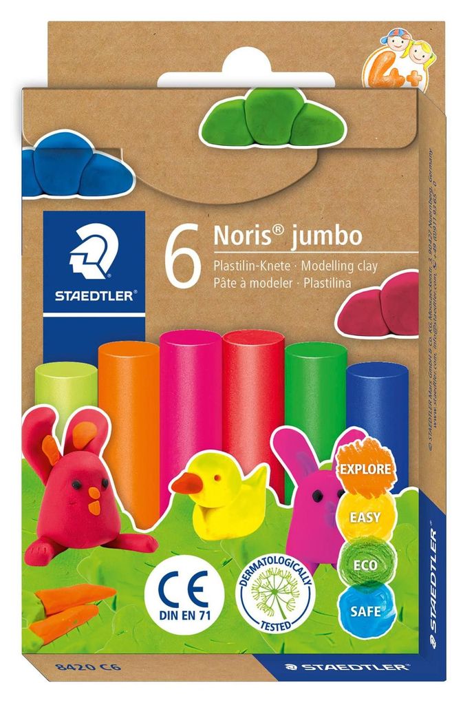 FIMO Plastilin-Knete Noris Jumbo neon Produktbild 