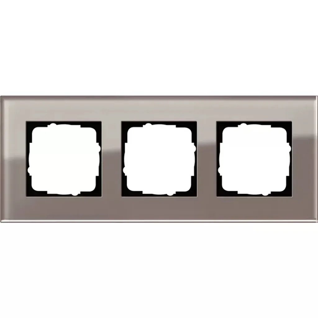 Cadre triple Gira Esprit 0213122 en verre véritable blanc lin ultra résistant