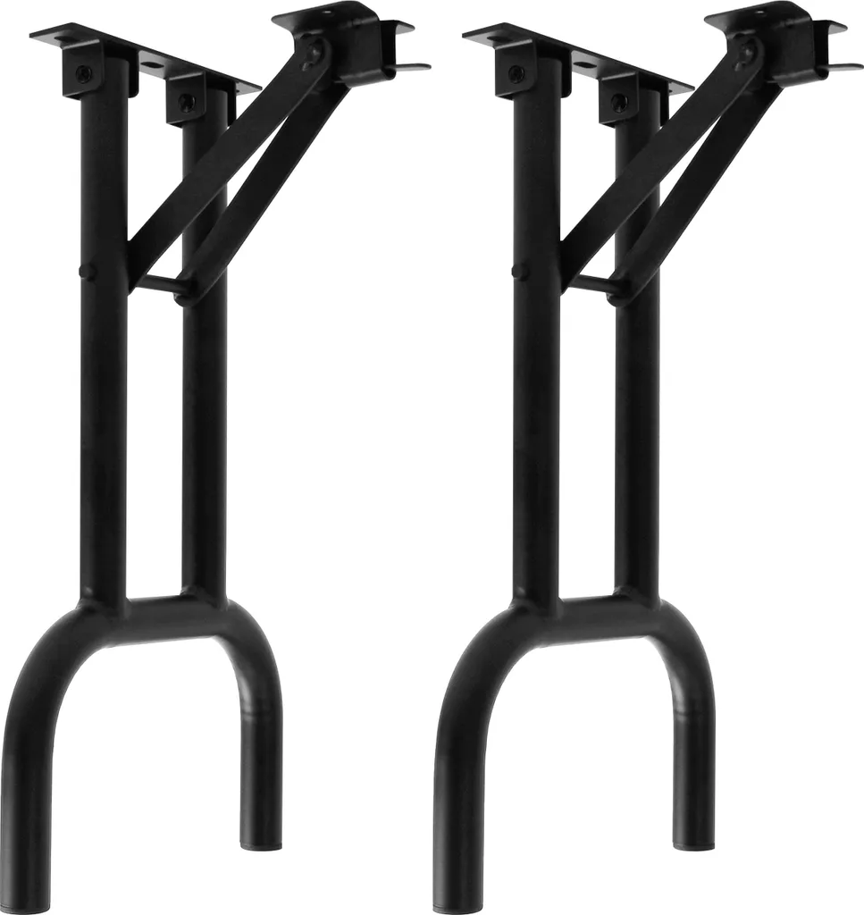Natural Goods Berlin 2x telaio per tenda da birra in metallo nero per set di tenda da birra pieghevole - gambe per tavolo, gambe per panca da birra, set di panca da birra per esterni - telaio per panca 43 cm x 23 cm, nero