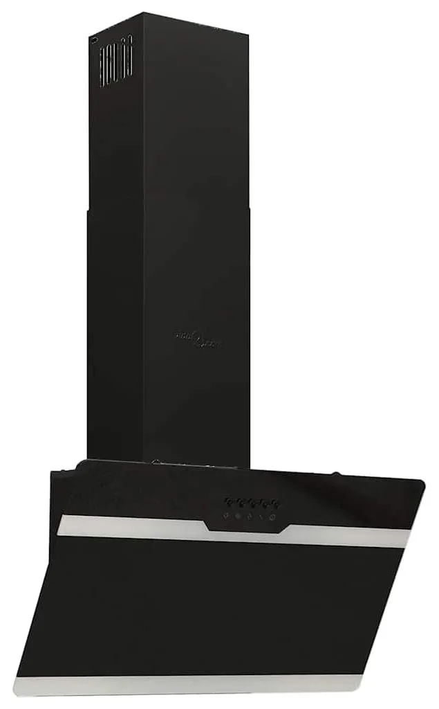Hotte aspirante 60 cm pour éliminer odeurs et graisses de cuisine noir