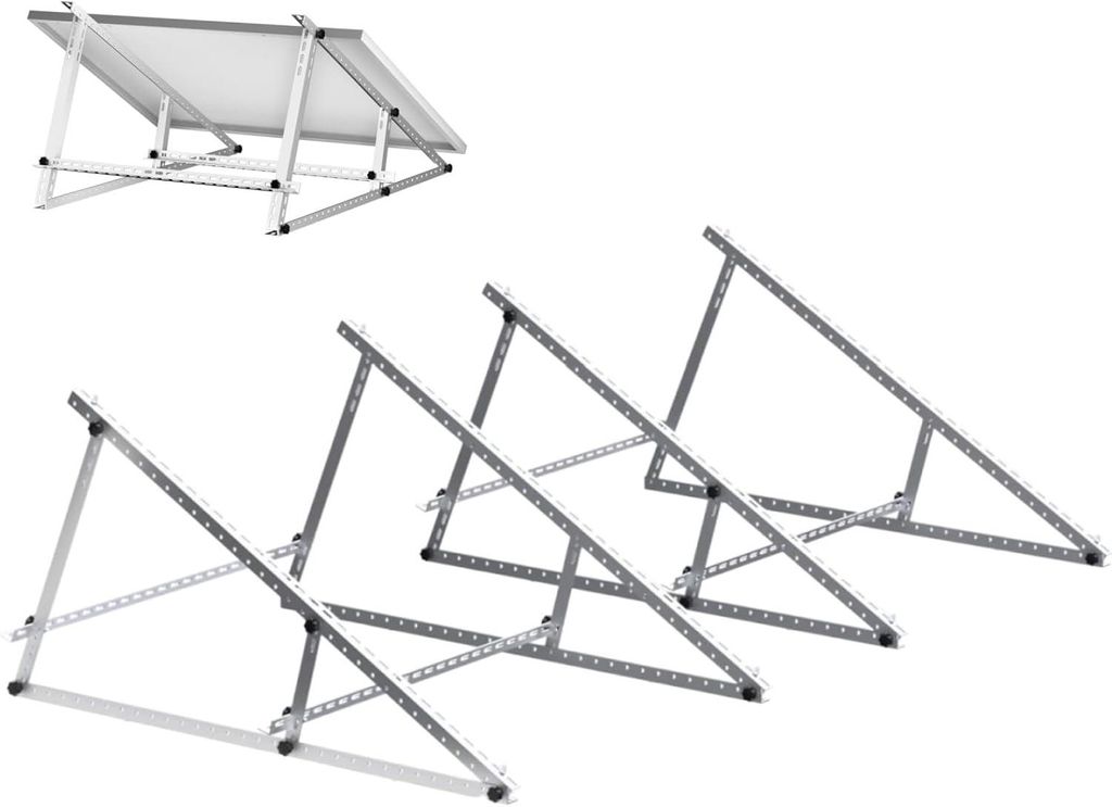 2 paires de supports de panneaux solaires pour centrale Image du produit 