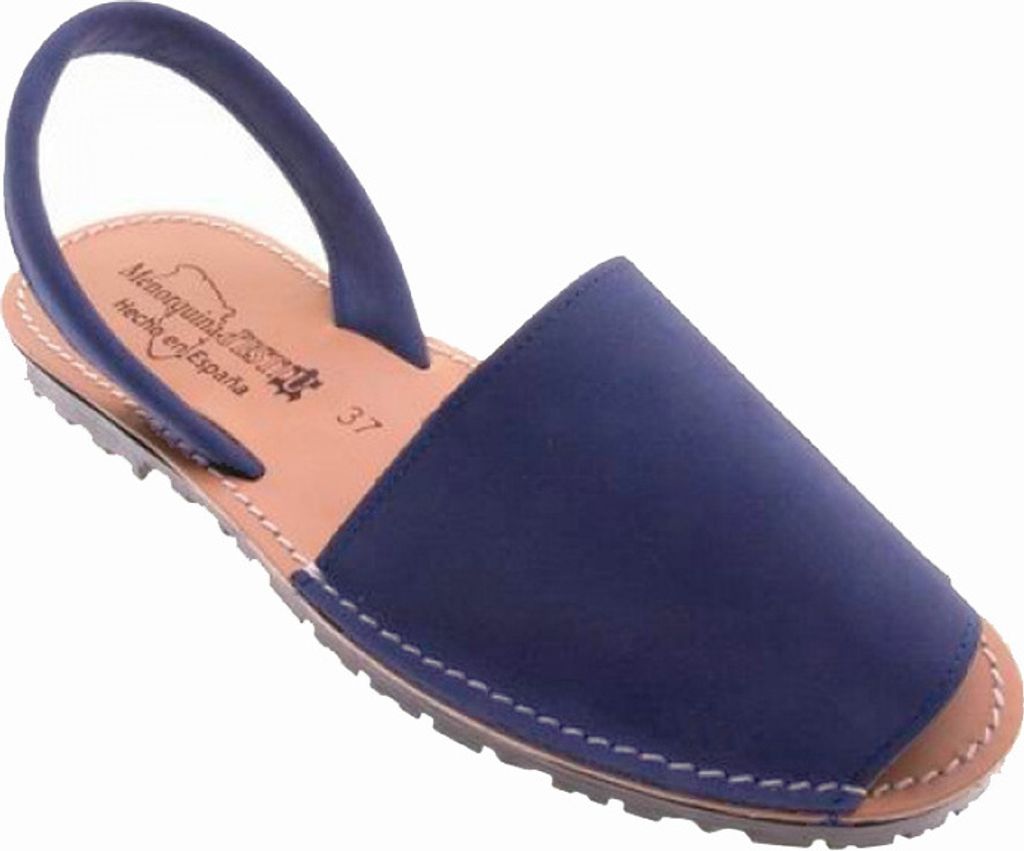 Avarcas Minorquine Damen Sandalen, Echtleder, Marineblau, 39 EU