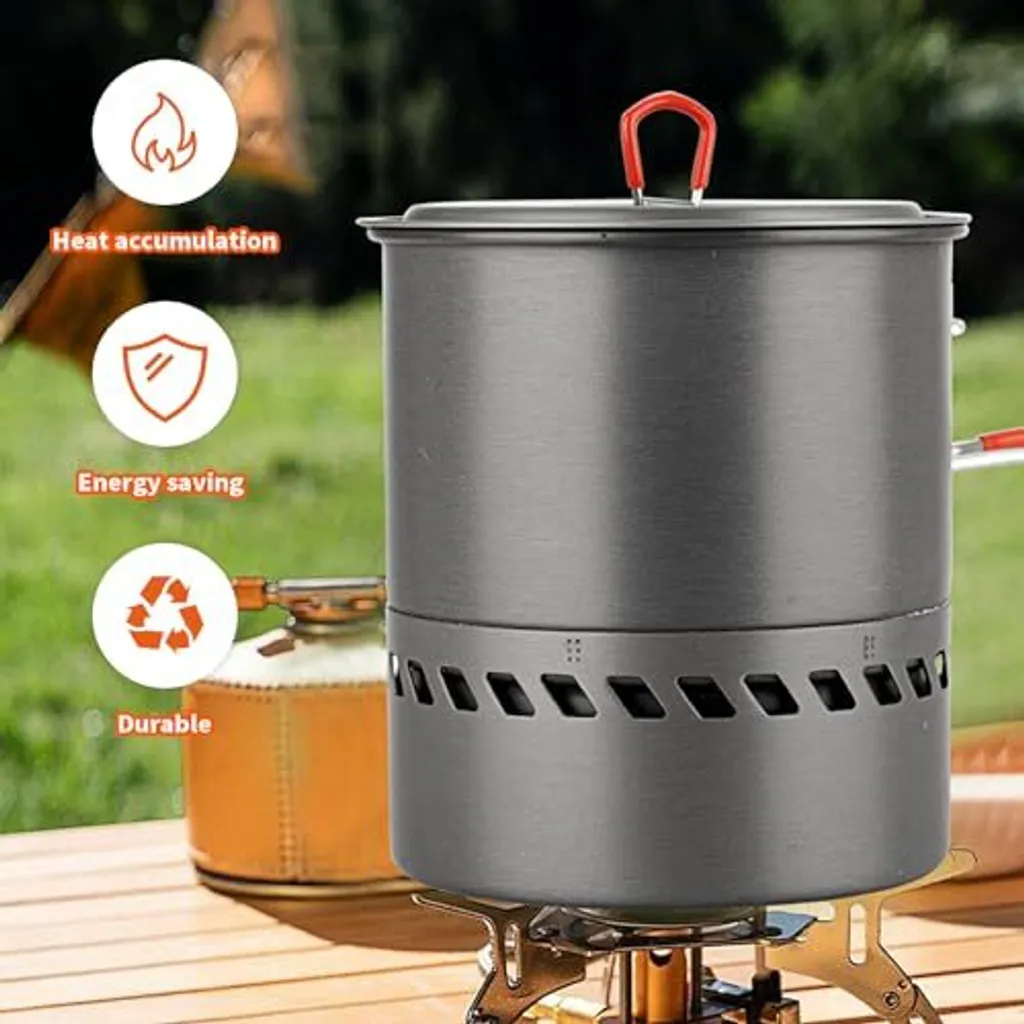 Pentola da Picnic 2-3 Persone con Scambiatore | Set Campeggio - 2