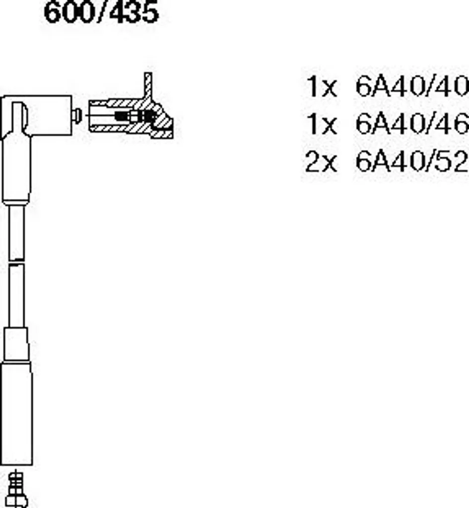 Set Cavi Accensione BREMI 600/435 per Seat Terra e Marbella OE SE028028301C