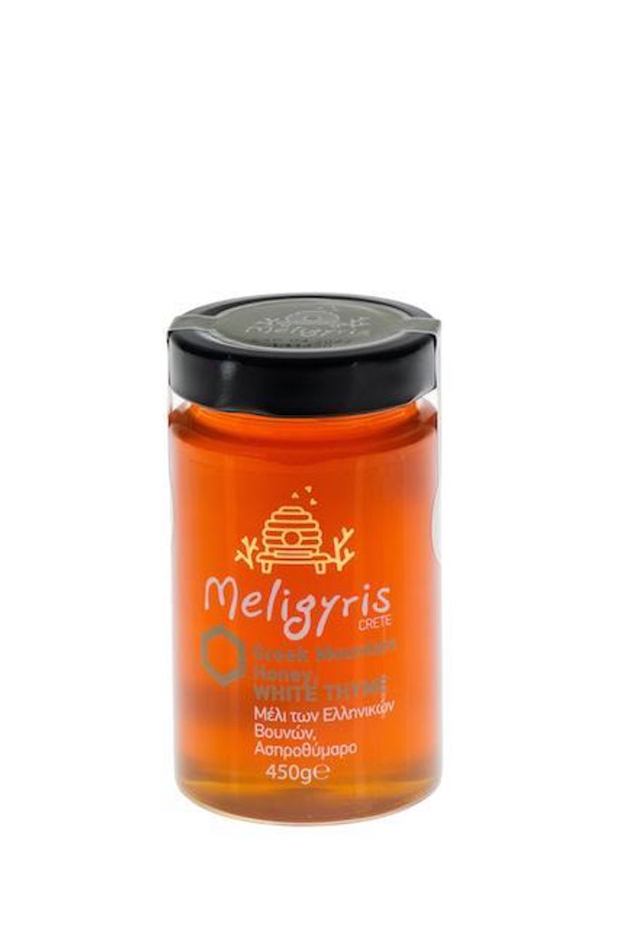Meligyris Honig 450 g aus Kreta Weißer Bergthymian Natürlich