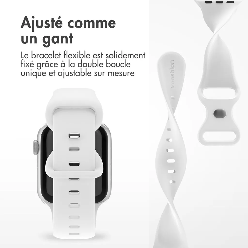 Watch Ultra - 49 mm, Watch Ultra 2 - 49 mm, Watch SE - 44 mm, Watch SE 2023 - 44 mm, Watch SE 2022 - 44 mm, Watch 9 - 45 mm, Watch 8 - 45 mm, Watch 7 - 45 mm, Watch 6 - 44 mm, Watch 5 - 44 mm, Watch 5 - 44 mm, Watch 4 - 44 mm, Watch 44 mm, Watch 42 mm, Watch 3 - 42 mm, Watch 2 - 42 mm, Watch 1 - 42 mm, Watch 1 - 42 mm, Watch 10 - 46 mm Cinturino: imoshion Silikonband 2.0 - 9