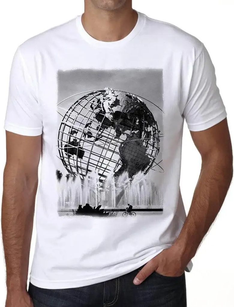 Herren Grafik T-Shirt Corona Park Usa New York City Öko-Verantwortlich Vintage Jahrgang Kurzarm Lustige Druck Geburtstag Geschenk Mann