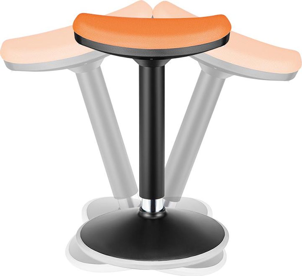 LogiLink Sitz-Steh-Hocker höhenverstellbar schwarz/orange