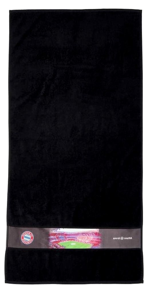Handtuch Allianz Arena, Duschtuch Badetuch (140 x 70 cm, schwarz)