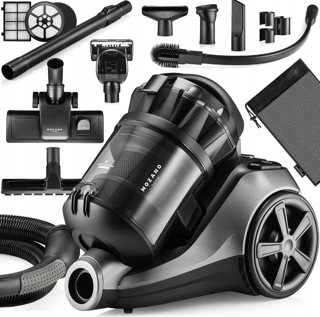 Mozano Zyklon-Staubsauger: Beutellos, HEPA, TURBOSH, großer 3L-Behälter