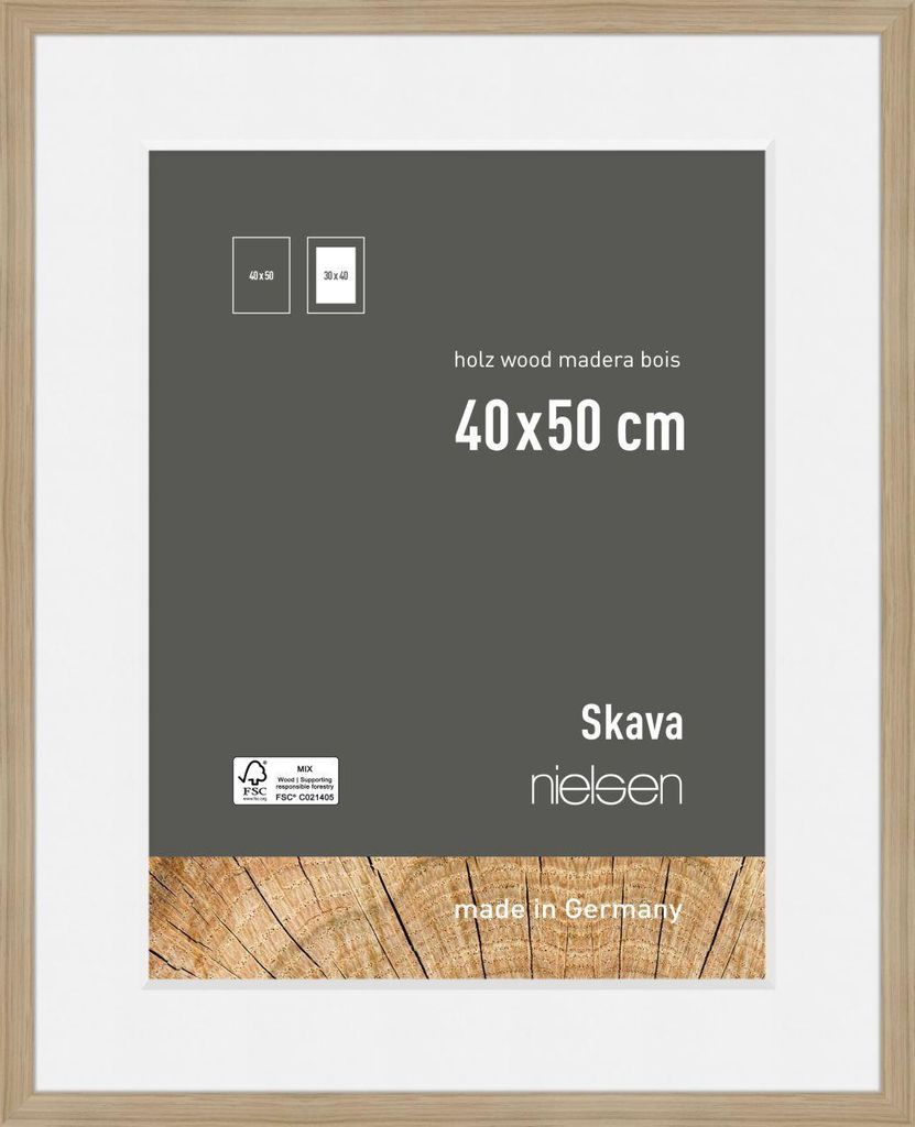 nielsen Holz Bilderrahmen Skava Eiche, 40,0 x 50,0 cm - mit Produktbild 