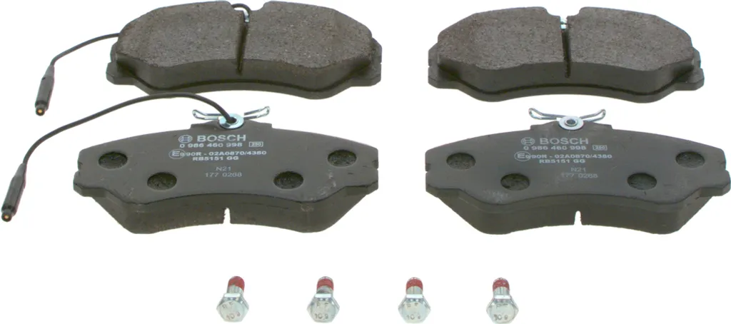 Jeu de plaquettes de frein à disque pour Fiat Ducato Bosch 0986460998
