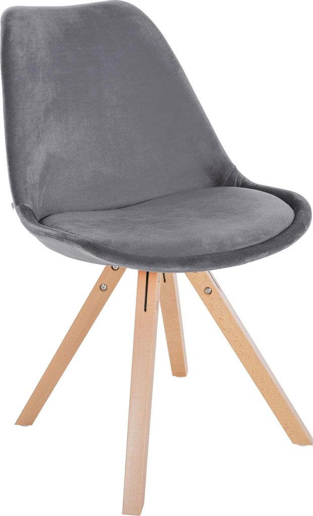 Stuhl HLO-CP99 Samt Square grau