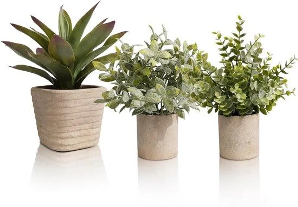 Eucalyptus artificiel déco pour bureau et salon - Sans aucun entretien