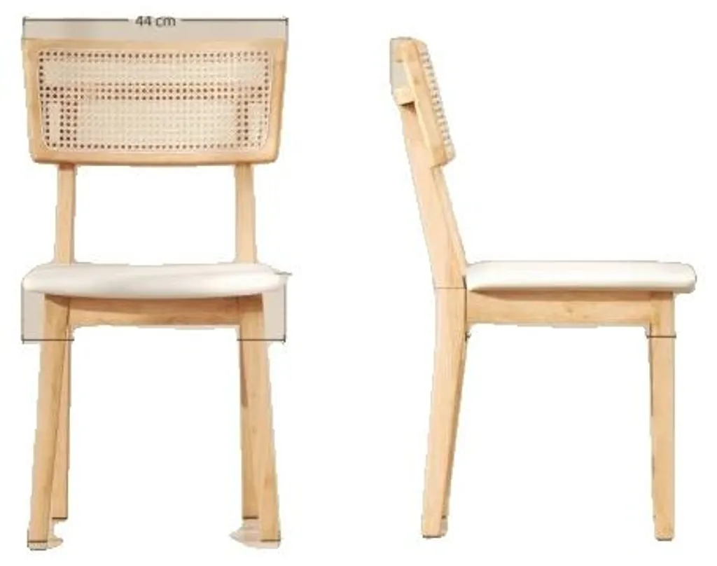 Chaise salle à manger confortable dossier rotin fini les maux de dos