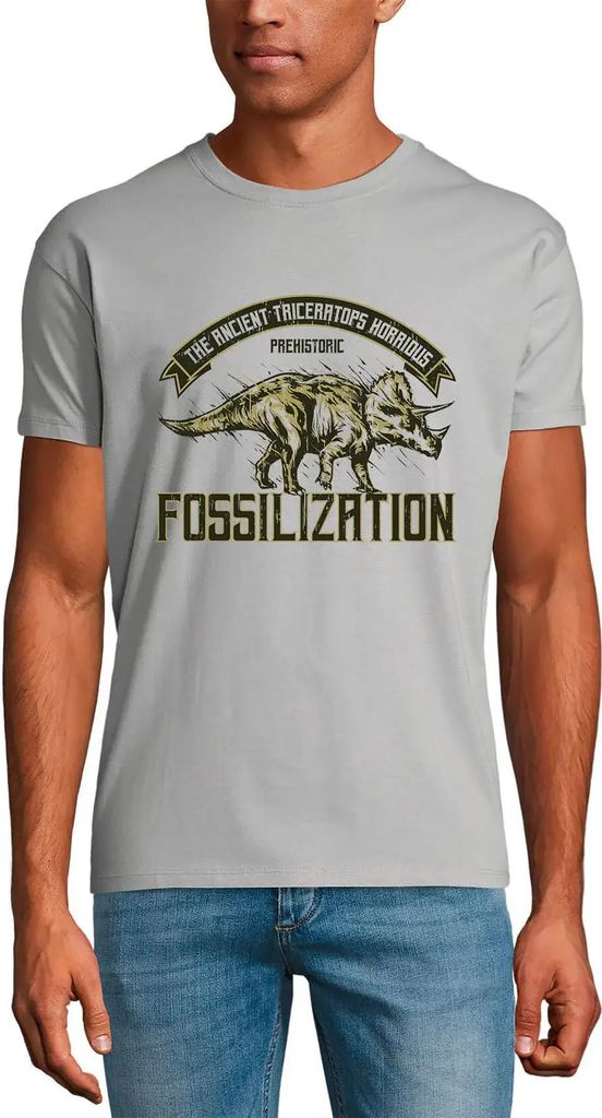 Herren Grafik T-Shirt Fossilisierung - die alten Triceraptoren - Dinosaurier – Fossilization - The Ancient Triceraptors - Dinosaur