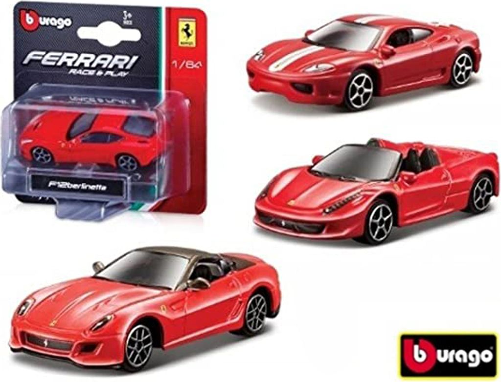 Bburago ASST 1:64 Ferrari Blister Produktbild 