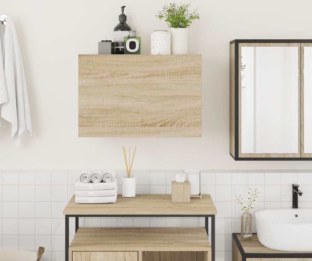 " "Bad-Wandschrank Modernes Design - Badezimmerschrank Badmöbel - Sonoma-Eiche 60x25x40 cm Holzwerkstoff NeuMöbel 9355105