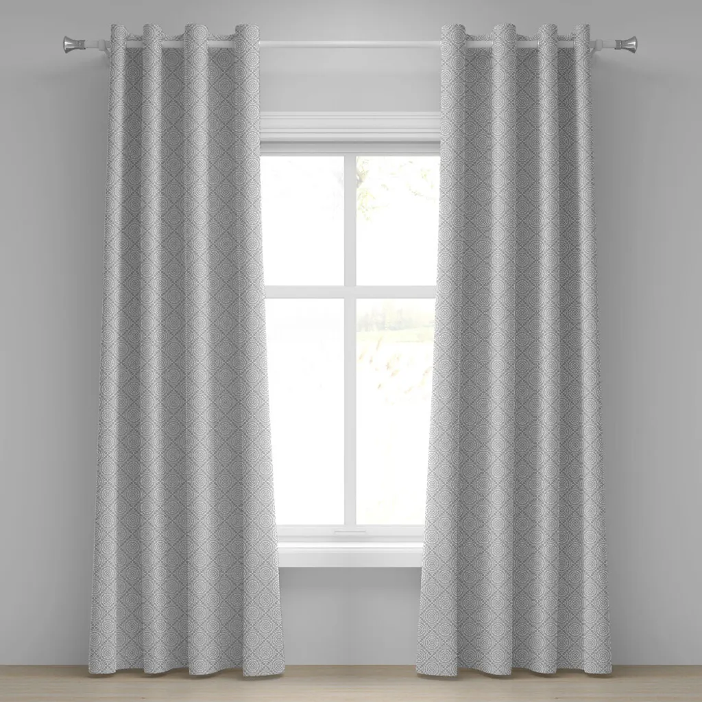 Rideaux de salon ethniques 280x175 cm pour décoration chic beige