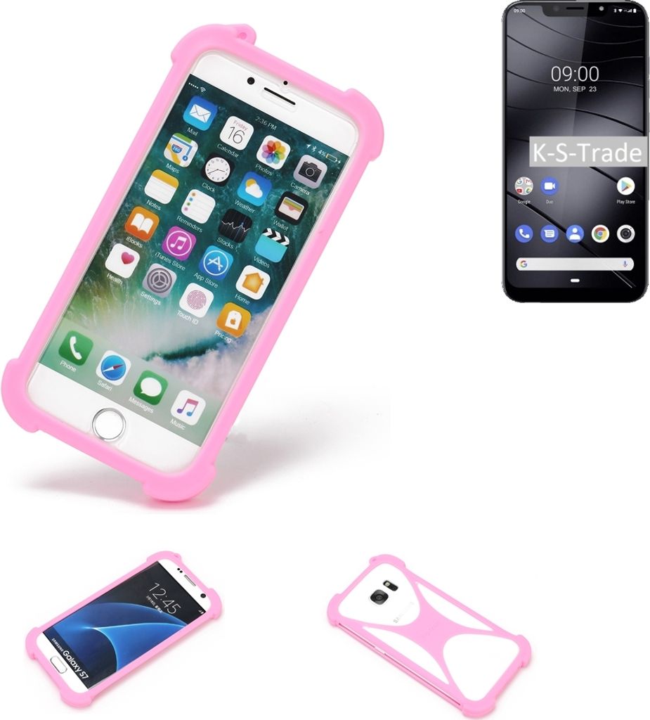 K-S-Trade Handy Hülle kompatibel mit Gigaset GS195 Schutz Hülle Bumper Silikon Schutz Hülle Cover Case Silikoncase Silikonbumper TPU Softcase