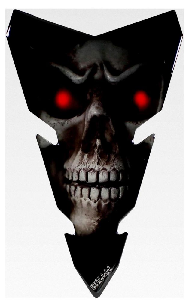 Tankpad 3D Motorrad-Aufkleber Tankschutz Totenkopf Schwarz