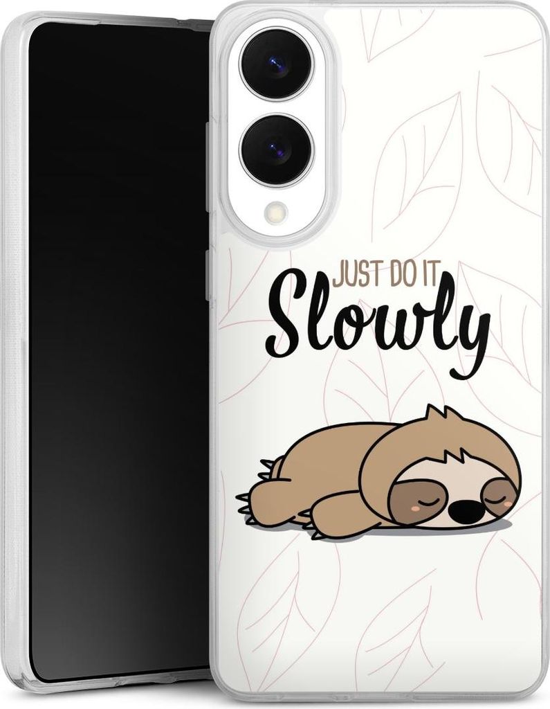 DeinDesign Handyhülle für Samsung Galaxy S25 Edge Silikon Hülle Case Smartphone Schutzhülle Faultier Tiere lazy sunday