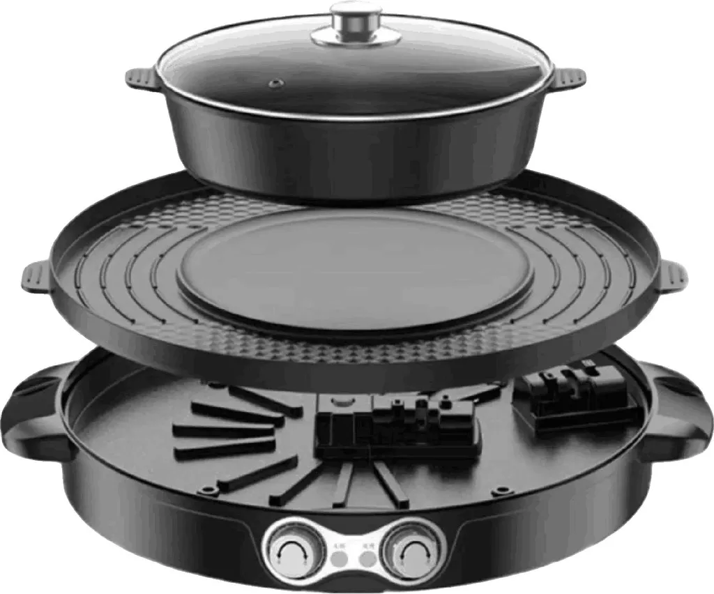 Hot Pot Électrique Double Cuisson 5L Noir - Marmite de Service XL