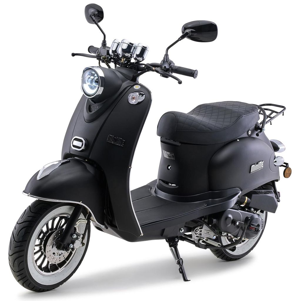 Motorroller 50 ccm Burnout MiniMe 2.0 Mattschwarz 45 km/h Produktbild 