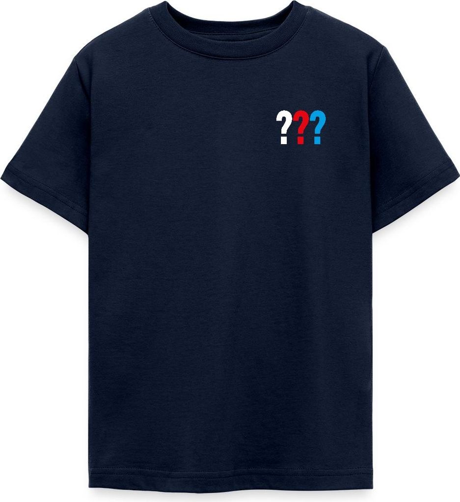 Spreadshirt Die Drei Fragezeichen Kleines Logo Teenager T-Shirt, 152/164 (12-14 Jahre), Navy