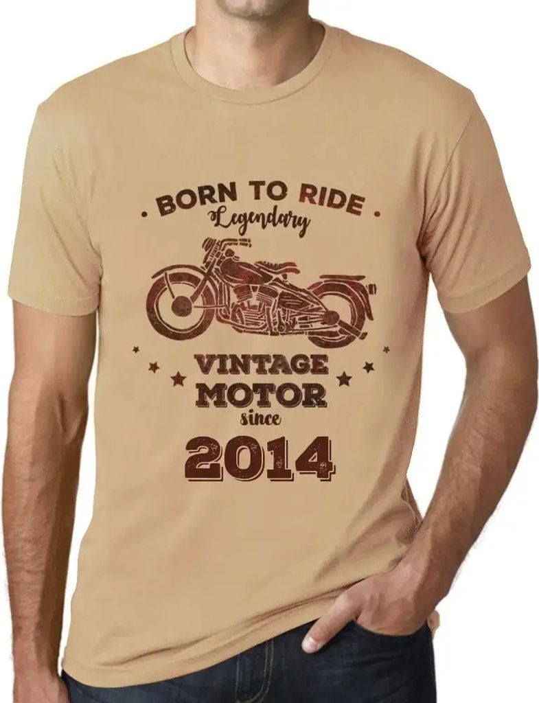 Herren Grafik T-Shirt Geboren, um ein legendäres Motorrad zu fahren, seit 2014 – Born to Ride Legendary Motor Since 2014 – Geschenk 10. Geburt...