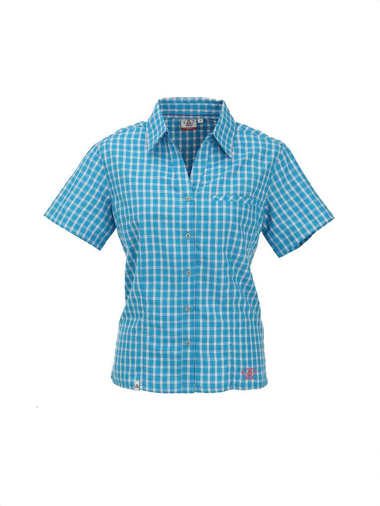 Maul - Sandnes 2 - Damen Outdoor Bluse - blau kariert