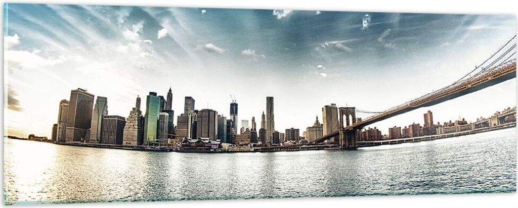 Bilder auf glas - Amerika wohnung architektur gebäude - 90x30cm - Glasbilder - Wandbilder - Kunstdruck - Wanddekoration aus Glas - Glas Bilder - W...