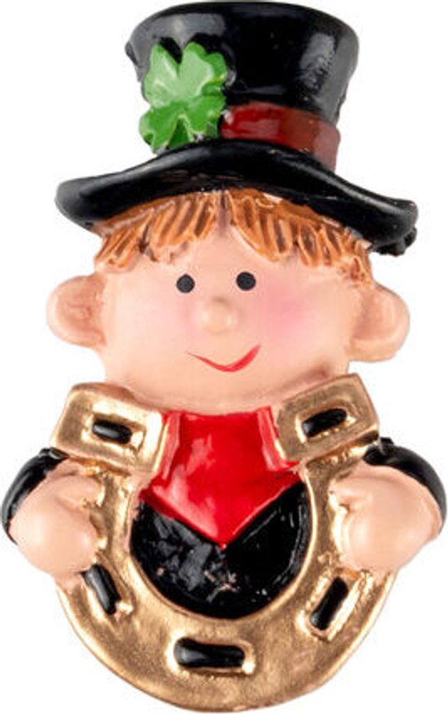 12x Glücksbringer "Rauchfangkehrer Schornsteinfeger + Hufeisen" ca. 4.4 cm