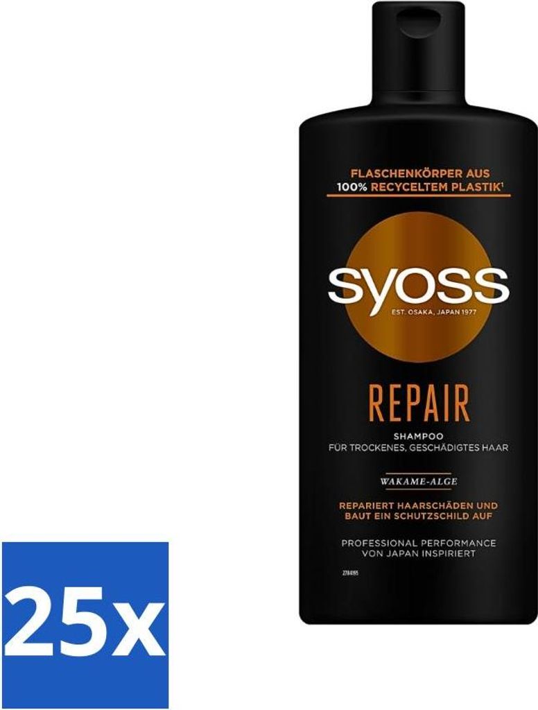 Syoss Repair Shampoo - Shampoo - Erholung - 440 ml - Vorteilspack - 25 Stücke