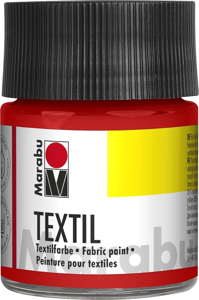 Peinture pour tissu Marabu "Textile" rouge 50 ml Image du produit 