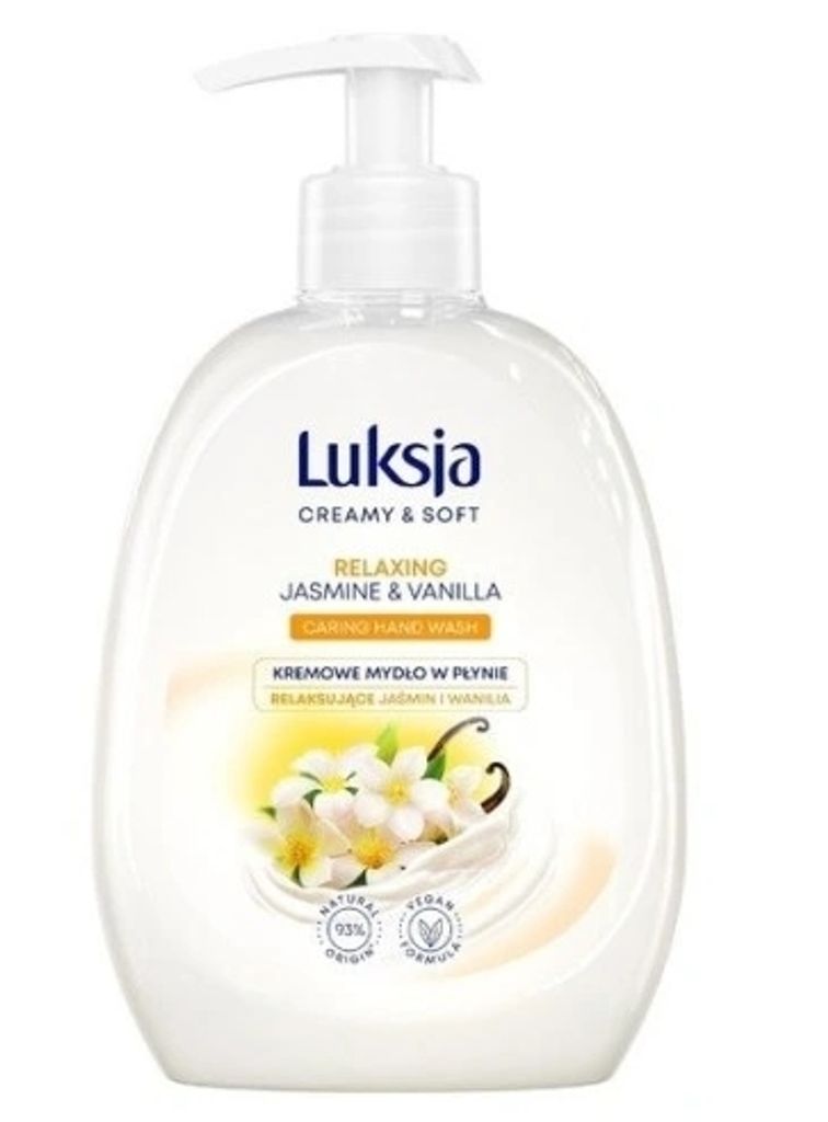 Luksja, Creamy & Soft, Relaksujące Kremowe Mydło w płynie Jaśmin i Wanilia, 500ml