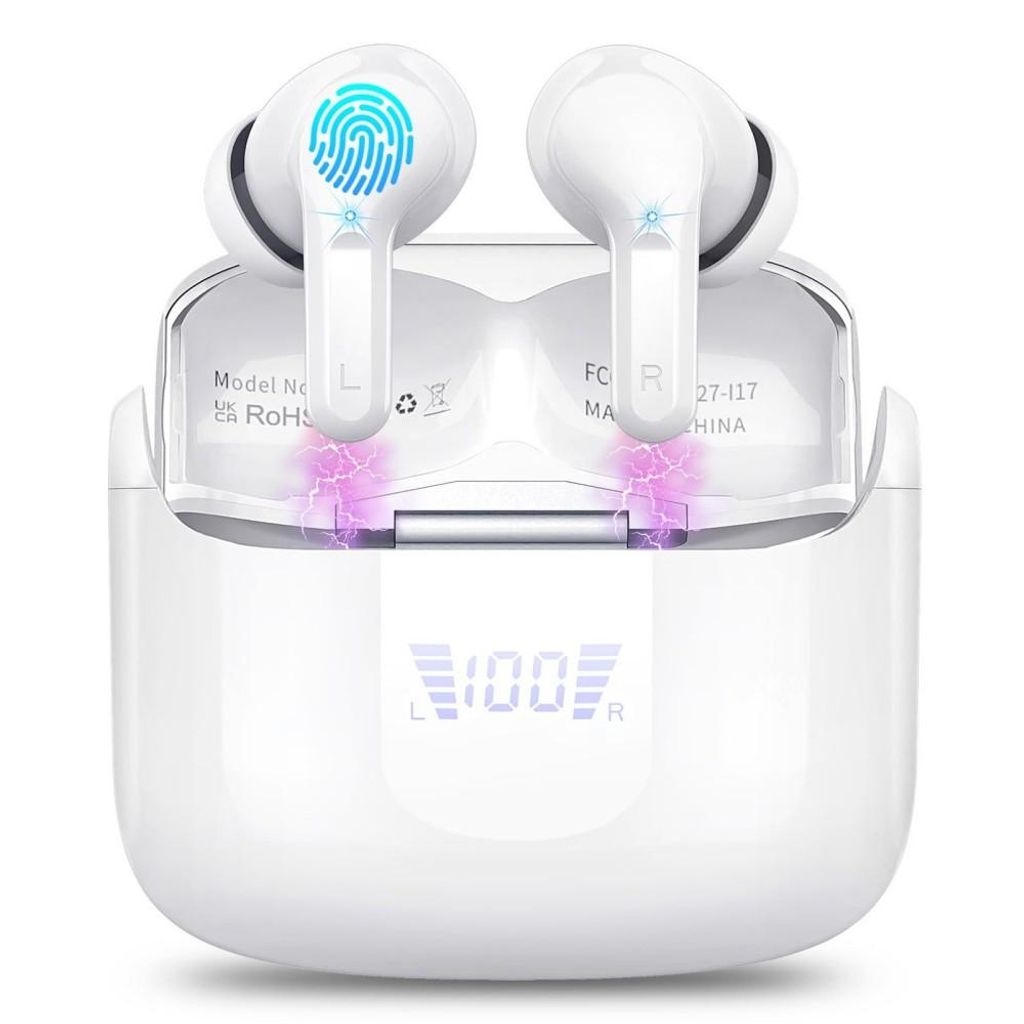 In Ear Kopfhörer, Bluetooth Kopfhörer, Bluetooth 5.3, mit 4 ENC Mikrofon, Noise Cancelling Earbuds mit 40H Deep Bass, IP7 Wasserdicht, Tiefer Bass