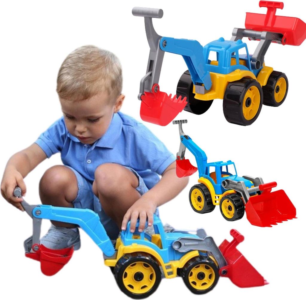 Duzy Traktor Ciągnik Z Elementami Koparki Koparka 3671 Zdjęcie produktu 