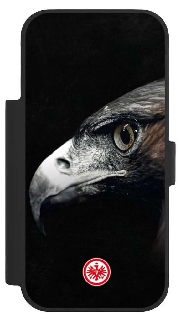 NIVOCASE Klapphülle für Apple iPhone 17 Pro Handyhülle aus Kunst Leder NIVOflip schwarz Europameisterschaft Eintracht Frankfurt Offizielles Lize...
