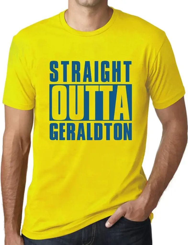 Herren Grafik T-Shirt Direkt aus Geraldton – Straight Outta Geraldton – Öko-Verantwortlich Vintage Jahrgang Kurzarm Lustige Druck Geburtstag G...
