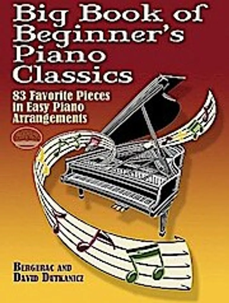 Livre de partitions piano débutant avec les grands classiques du répertoire