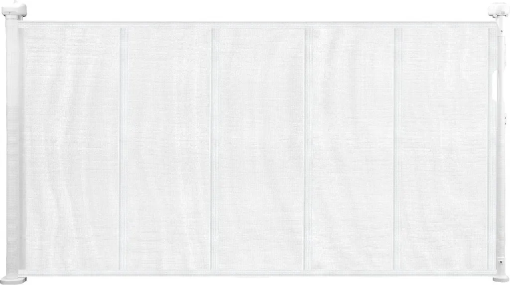 Barrière de sécurité extensible 55 pouces avec filet blanc réglable