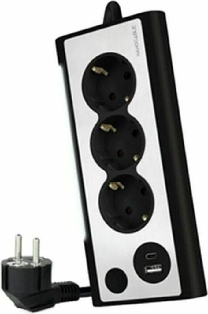 Schuko 3 Steckerleiste NANOCABLE 10.37.0013-BK