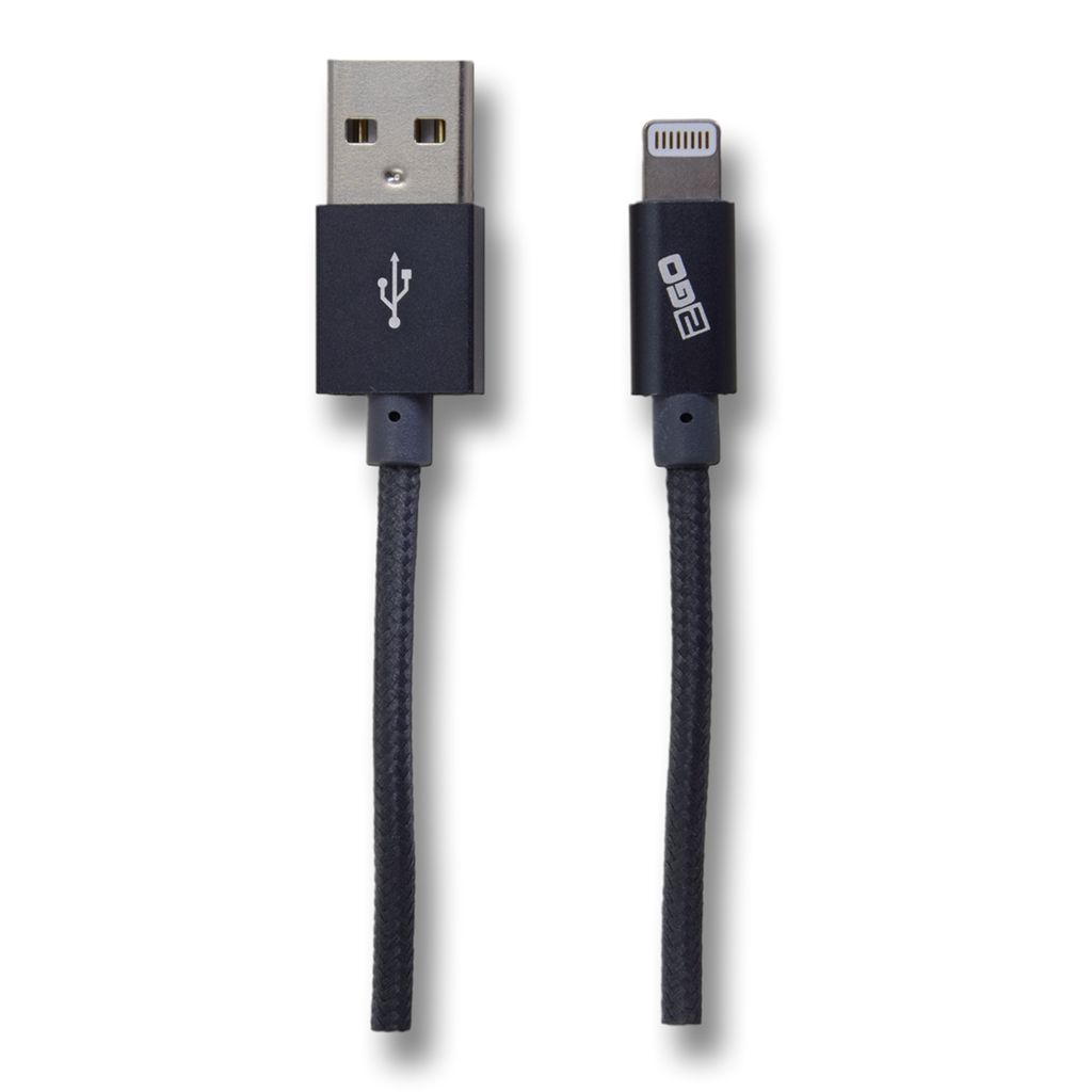 2GO 795600, 1 m, Lightning, USB B, Männlich, Männlich, Schwarz