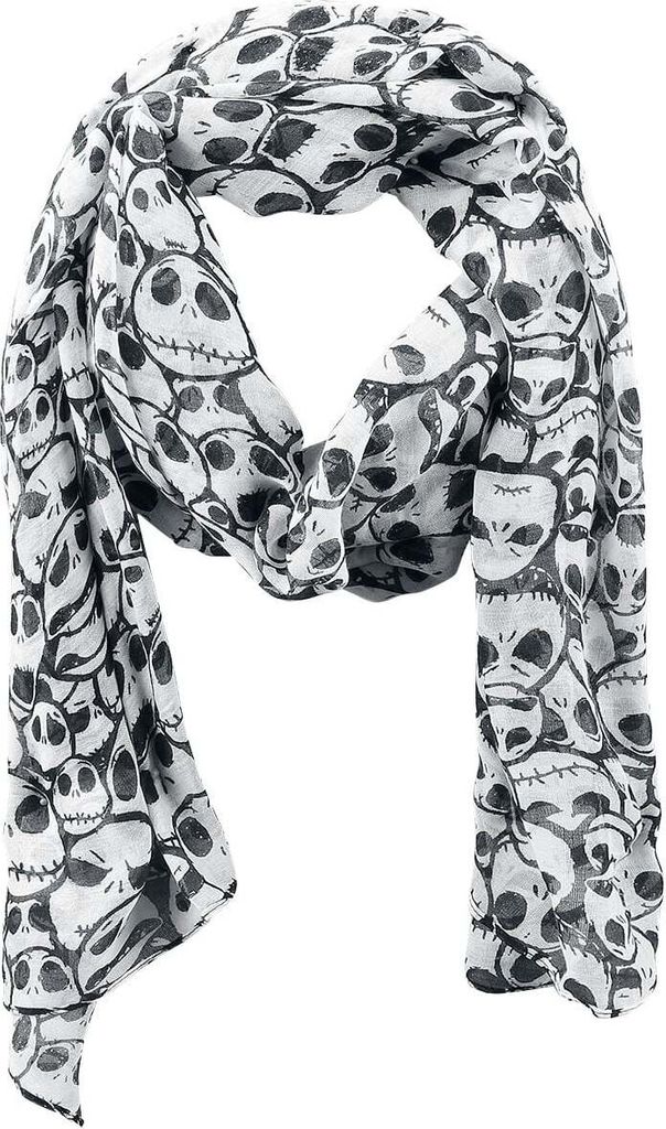 The Nightmare Before Christmas Tuch Uni Jack Skellington weiß/schwarz Standard