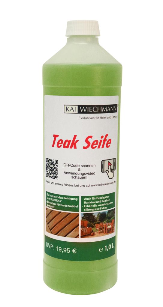 Kai Wiechmann Gartenpflege-Set Teak Seife 1 Liter mit Produktbild 