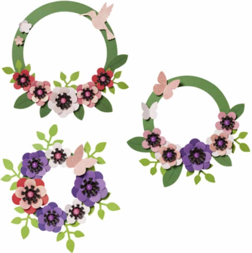 Kit pour 3 couronnes de fleurs en papier Image du produit 